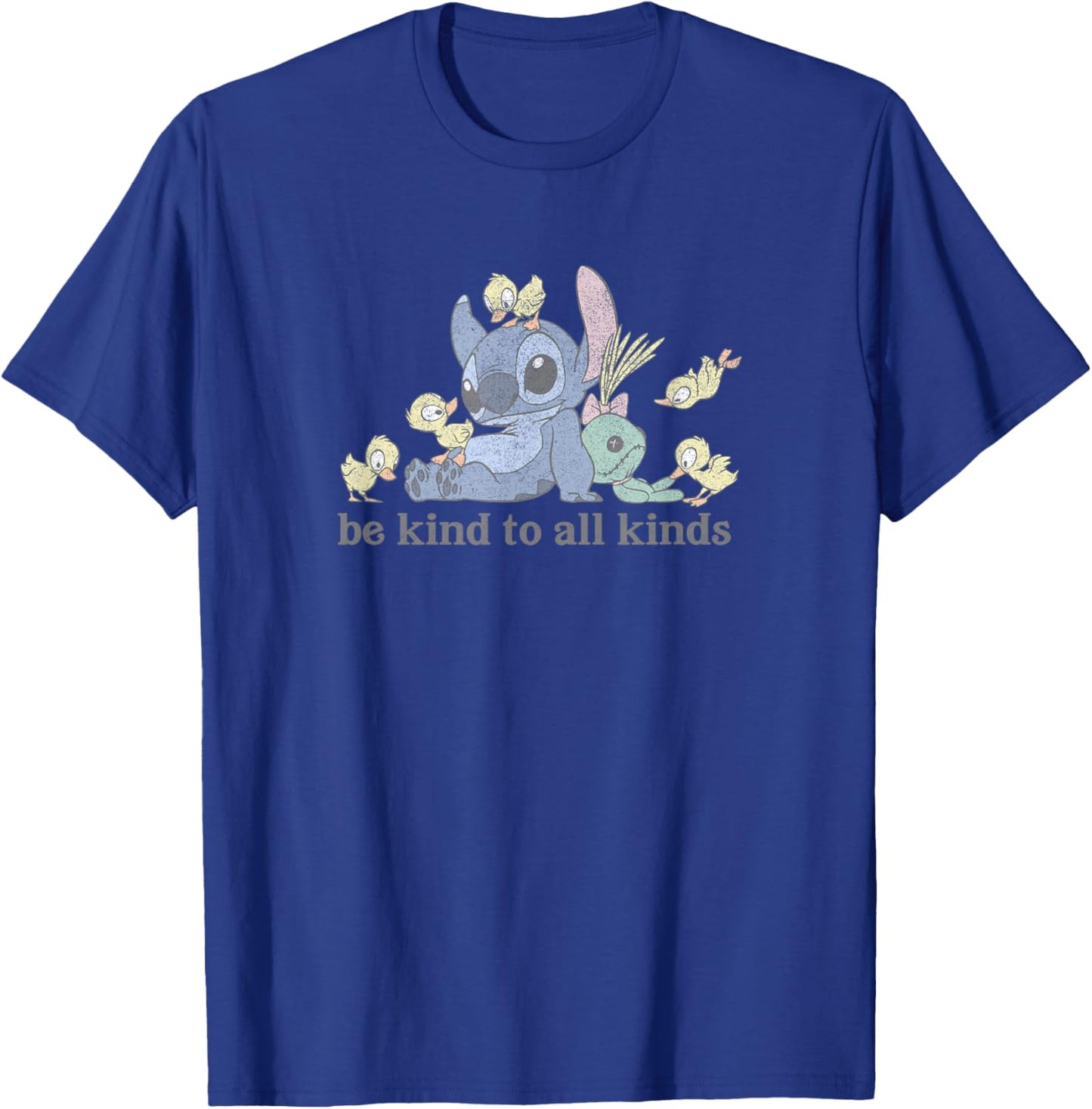 Disney Lilo & Stitch With Ducks Be Kind To All Kinds T-Shirt - T-Shirt | Royal