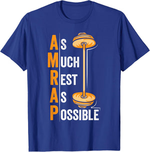 As Much Rest As Possible AMRAP Funny Acronym Gift T-Shirt - T-Shirt | Royal
