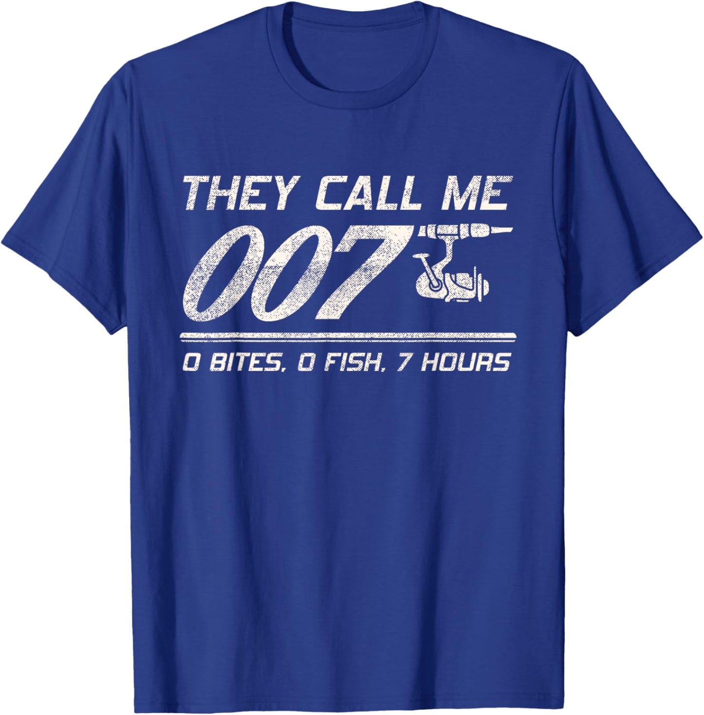 4anglers Fisherman Joke Dad - They Call Me 007 - Funny Fishing Humor T-Shirt - T-Shirt | Royal