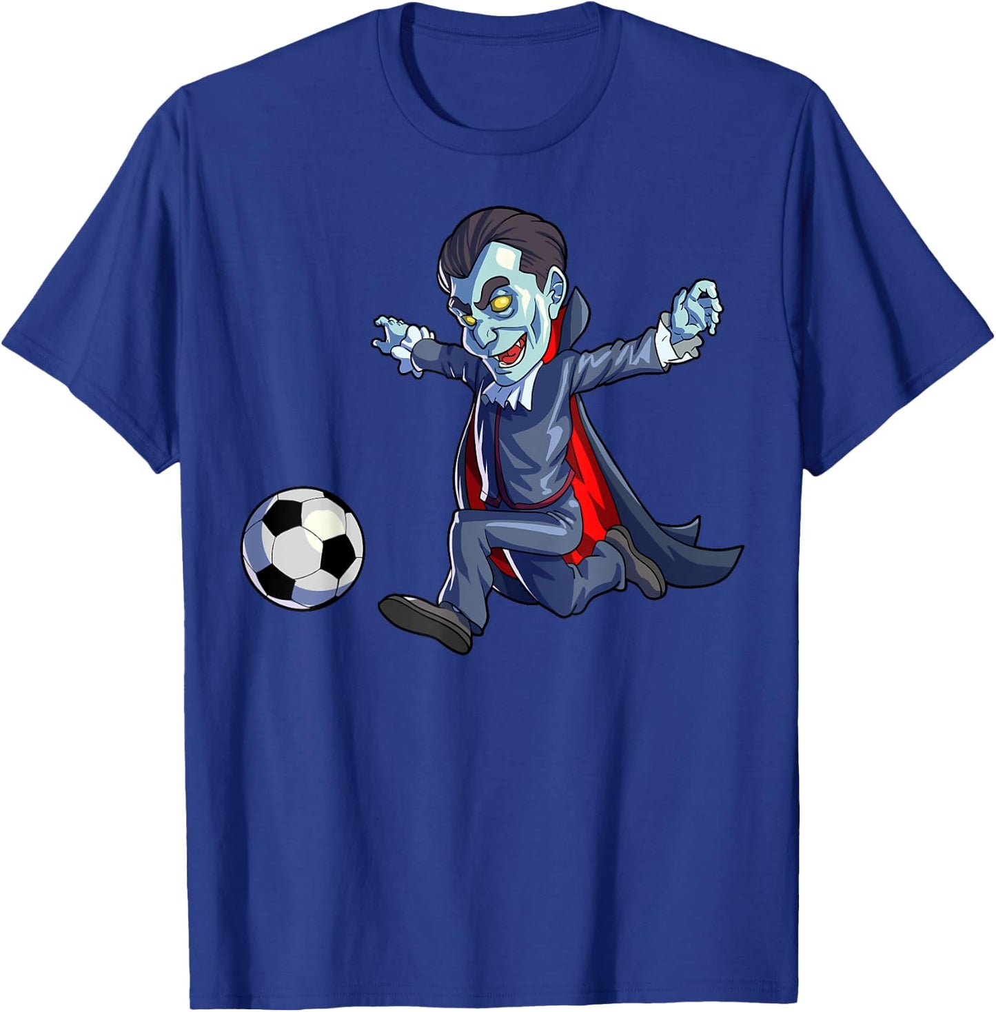 Soccer Vampire Halloween Men Boys Soccer Halloween T-Shirt - T-Shirt | Royal