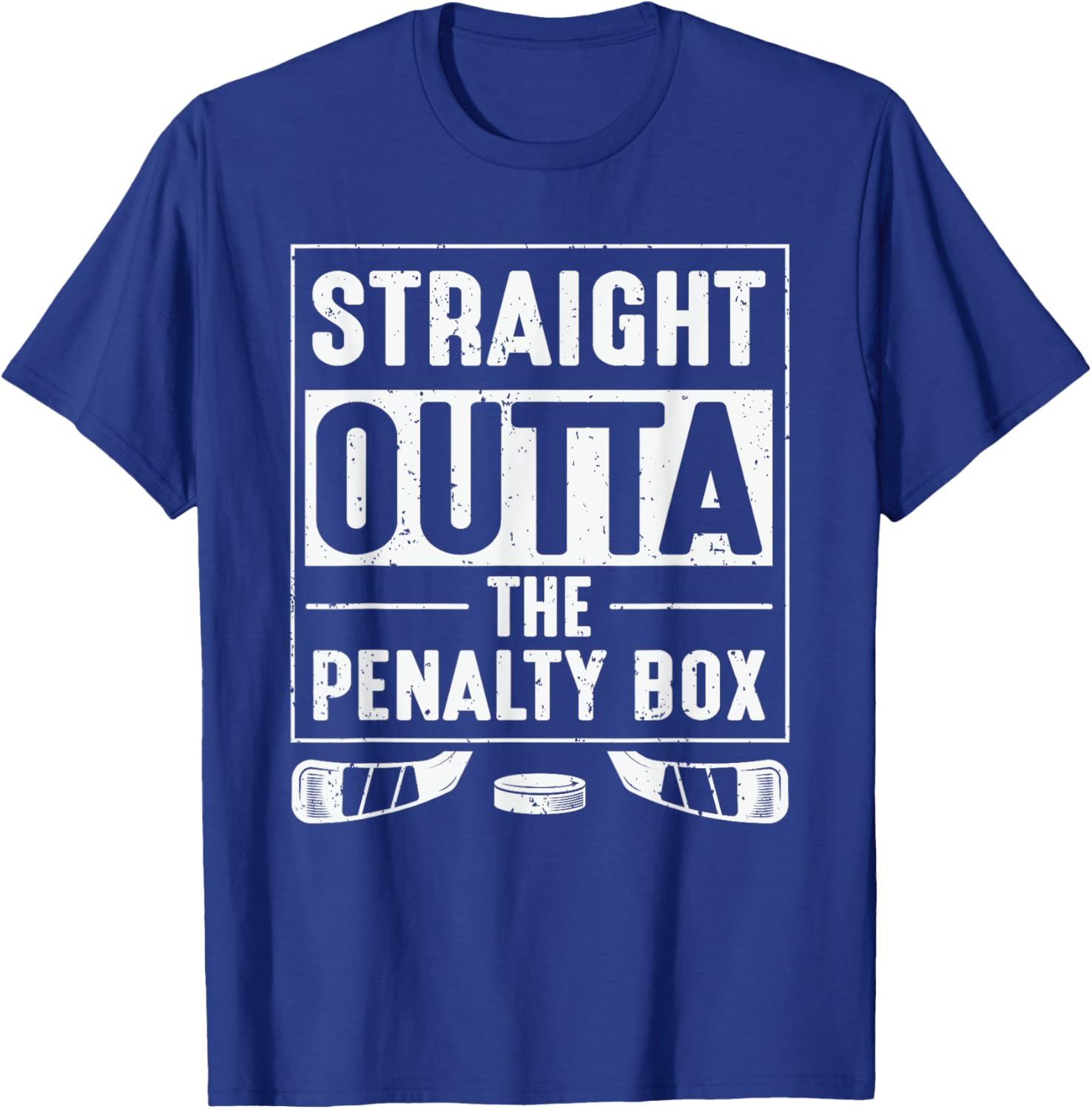 Straight out of penalty box ice hockey lovers men women kid T-Shirt - T-Shirt | Royal