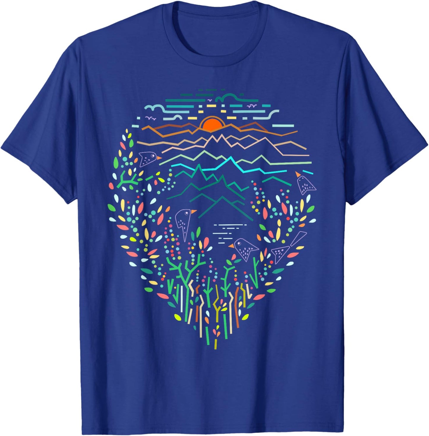 Over the trees listen birds sing Ponder upon GOD's creation T-Shirt - T-Shirt | Royal