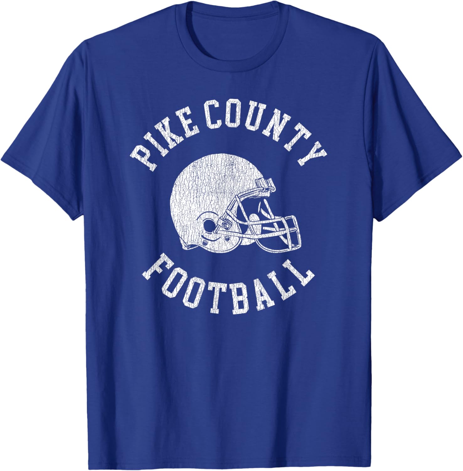 Pike County Football Throwback Football Helmet Retro T-Shirt - T-Shirt | Royal