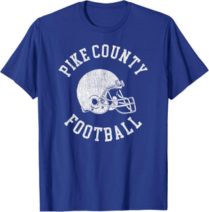 Pike County Football Throwback Football Helmet Retro T-Shirt - T-Shirt | Royal