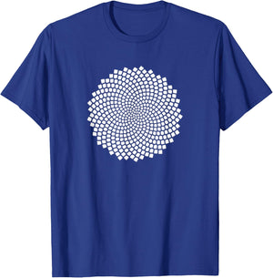 Sunflower Seeds Fibonacci Spiral Golden Ratio Mathematics T-Shirt - T-Shirt | Royal