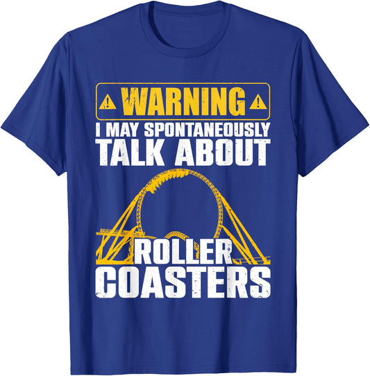 Cute Roller Coaster Women Ride Rollercoaster Lovers T-Shirt - T-Shirt | Royal