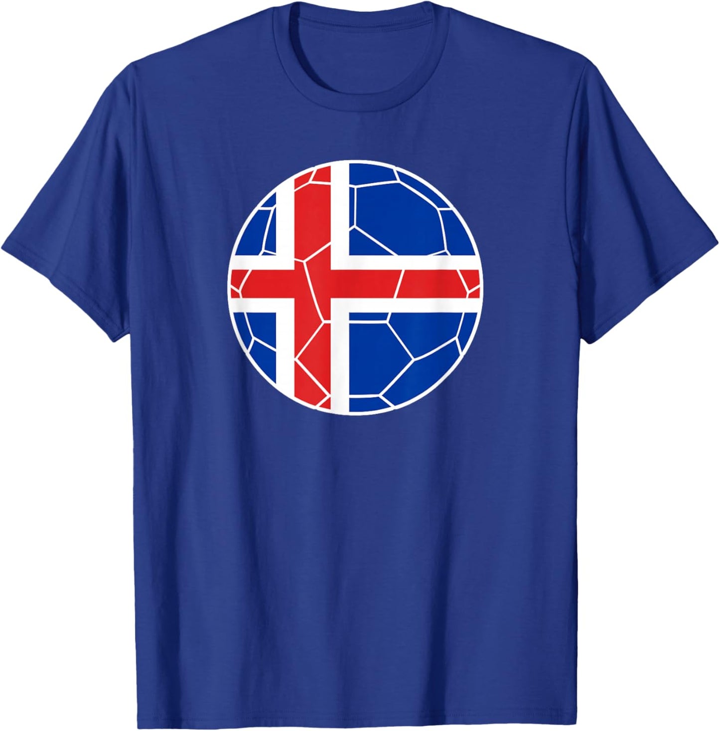 Iceland Flag Soccer Iceland Soccer T-Shirt - T-Shirt | Royal