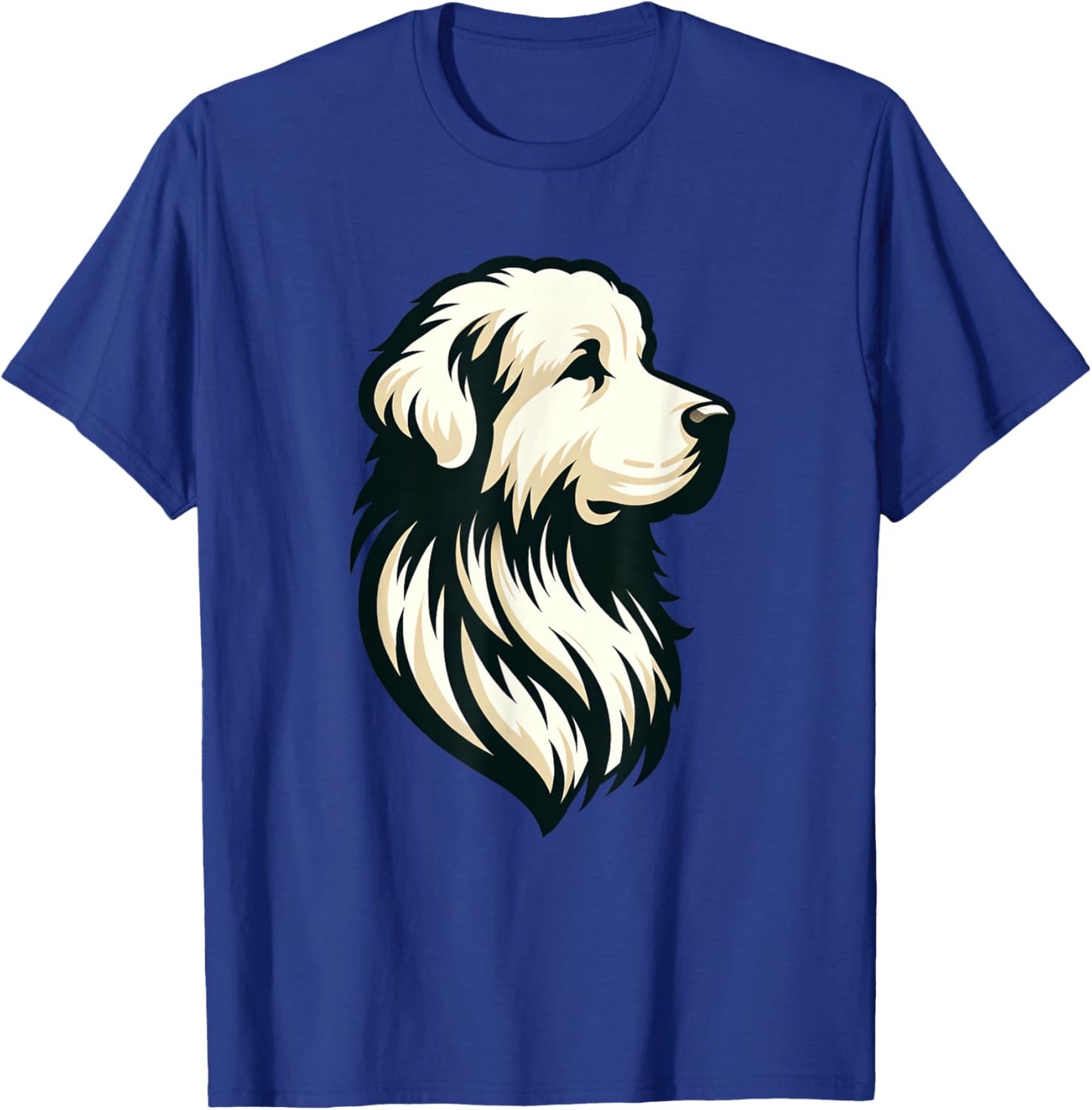 Great Pyrenees Pyr Minimalist Simple Dog Mom Dad Boys Girls T-Shirt - T-Shirt | Royal