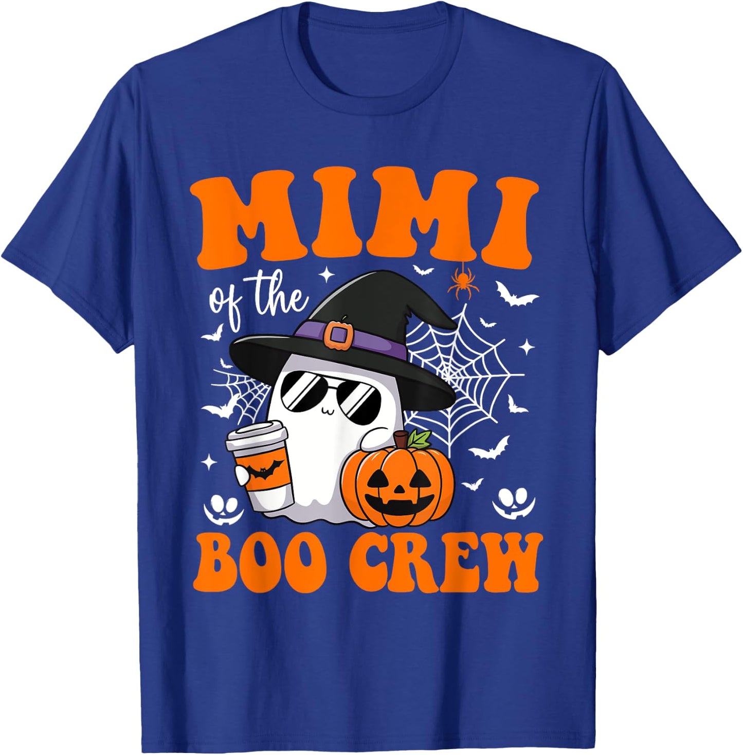Mimi Boo Crew Groovy Ghost Matching Family Halloween T-Shirt - T-Shirt | Royal