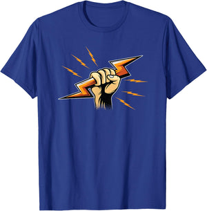 Funny Electrician Electrical Engineer - Electricity Lineman T-Shirt - T-Shirt | Royal