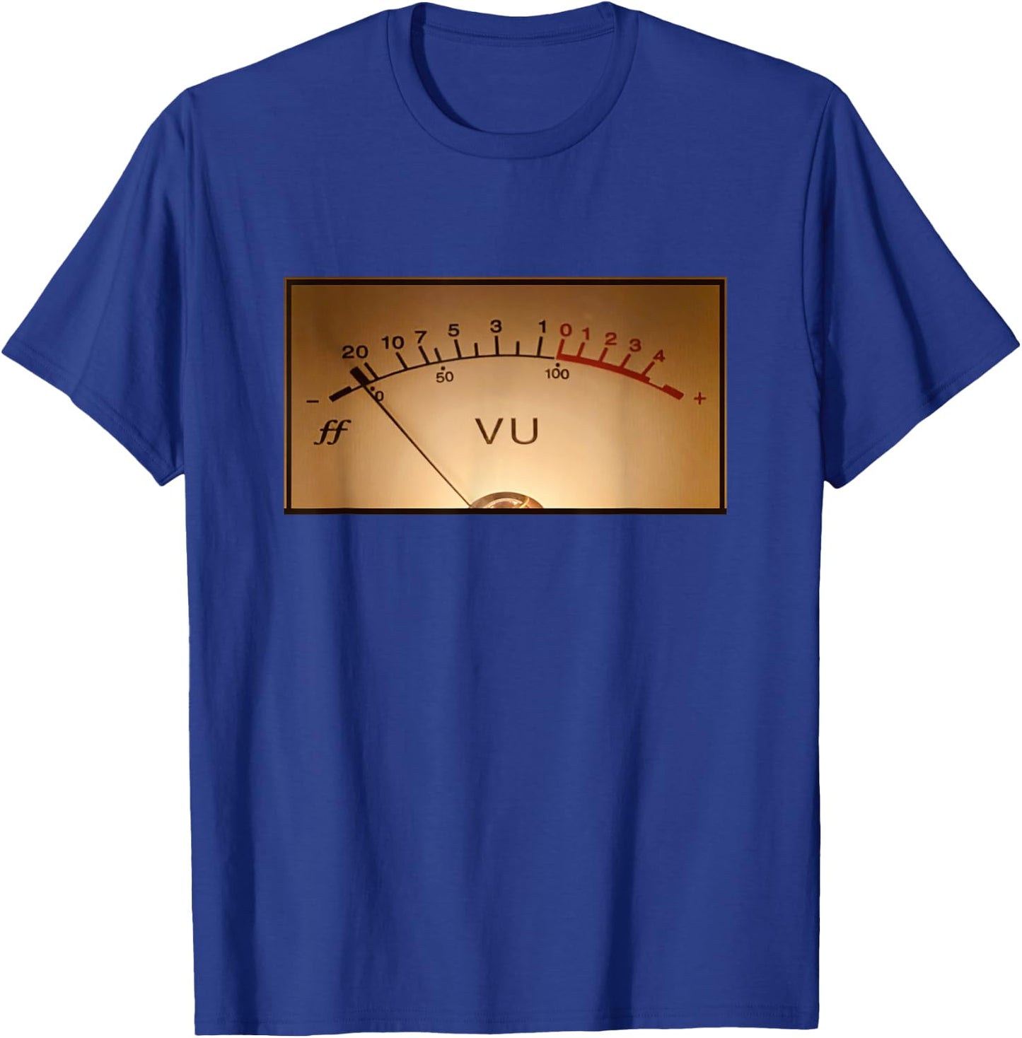 VU Meter Audiofile Music Producer Vintage Retro Studio Gear T-Shirt - T-Shirt | Royal