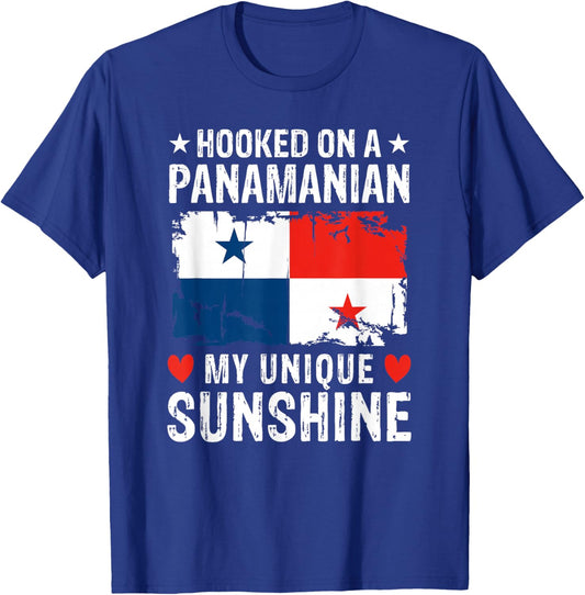 Panamanian Boyfriend Girlfriend Wife Husband Panama Flag T-Shirt - T-Shirt | Royal