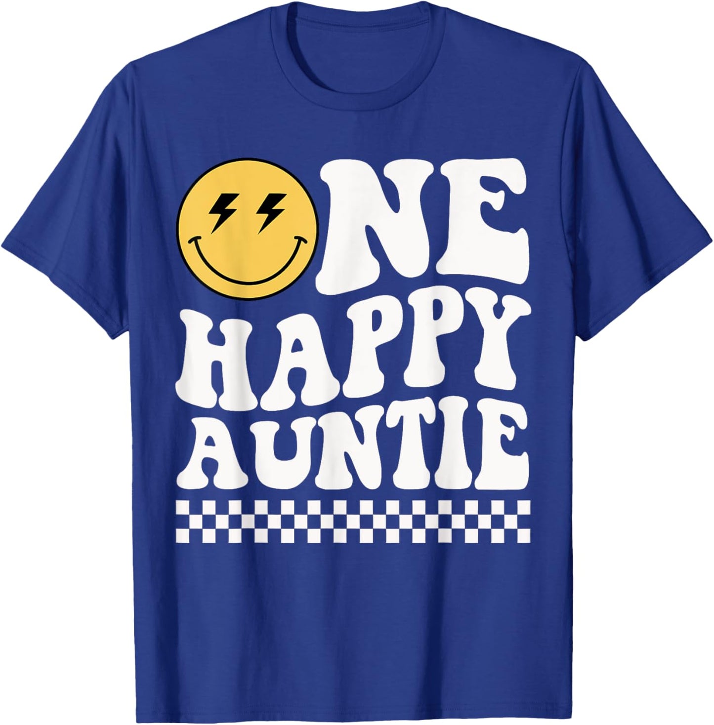 One Happy Dude Auntie 1st Birthday Family Matching T-Shirt - T-Shirt | Royal