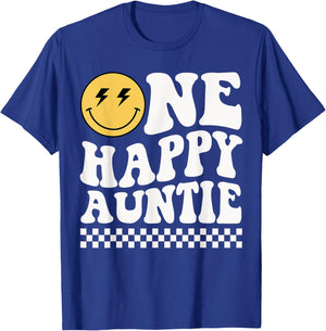 One Happy Dude Auntie 1st Birthday Family Matching T-Shirt - T-Shirt | Royal