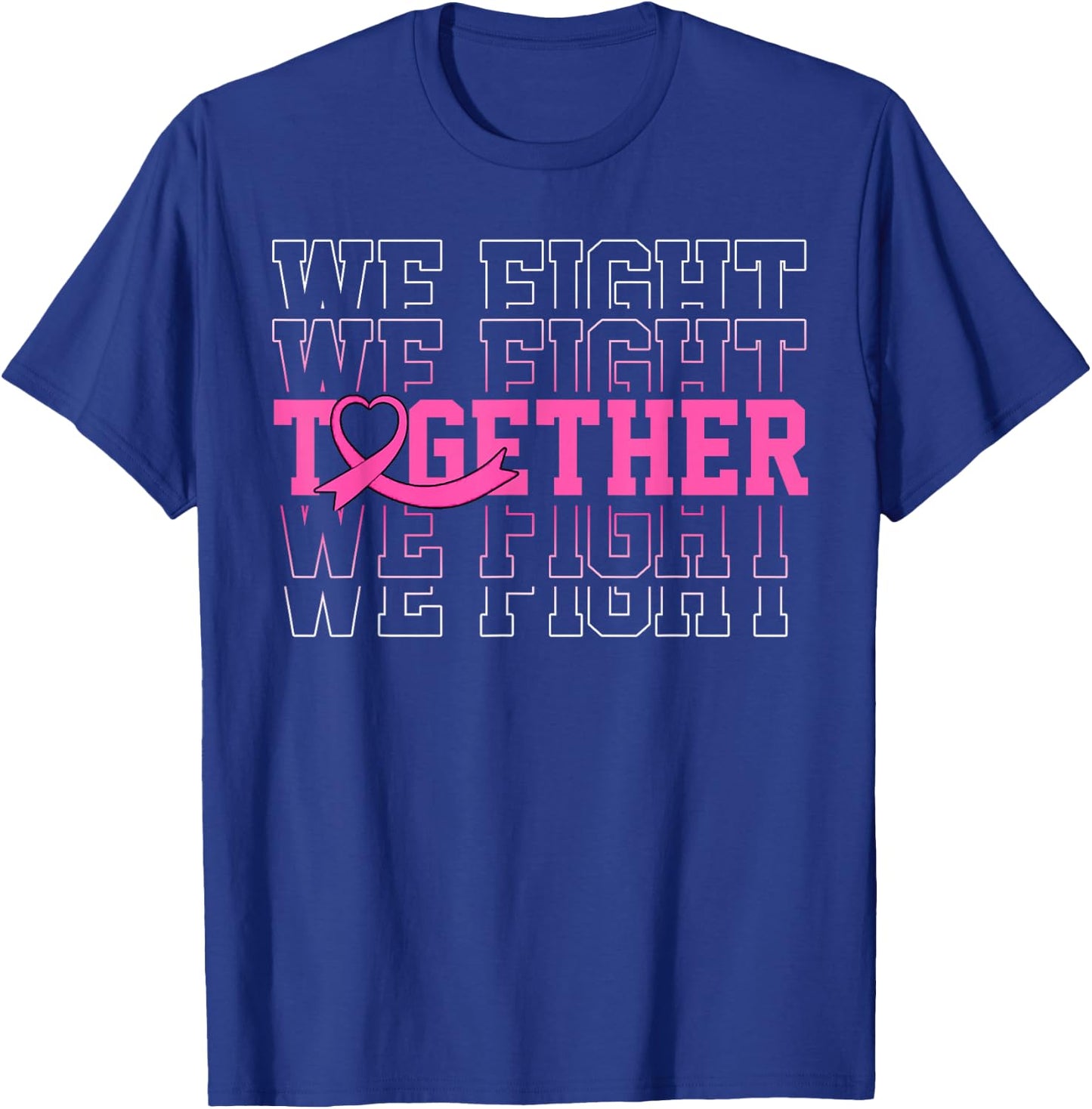 Vintage Retro Pink Ribbon Breast Cancer Awareness T-Shirt - T-Shirt | Royal