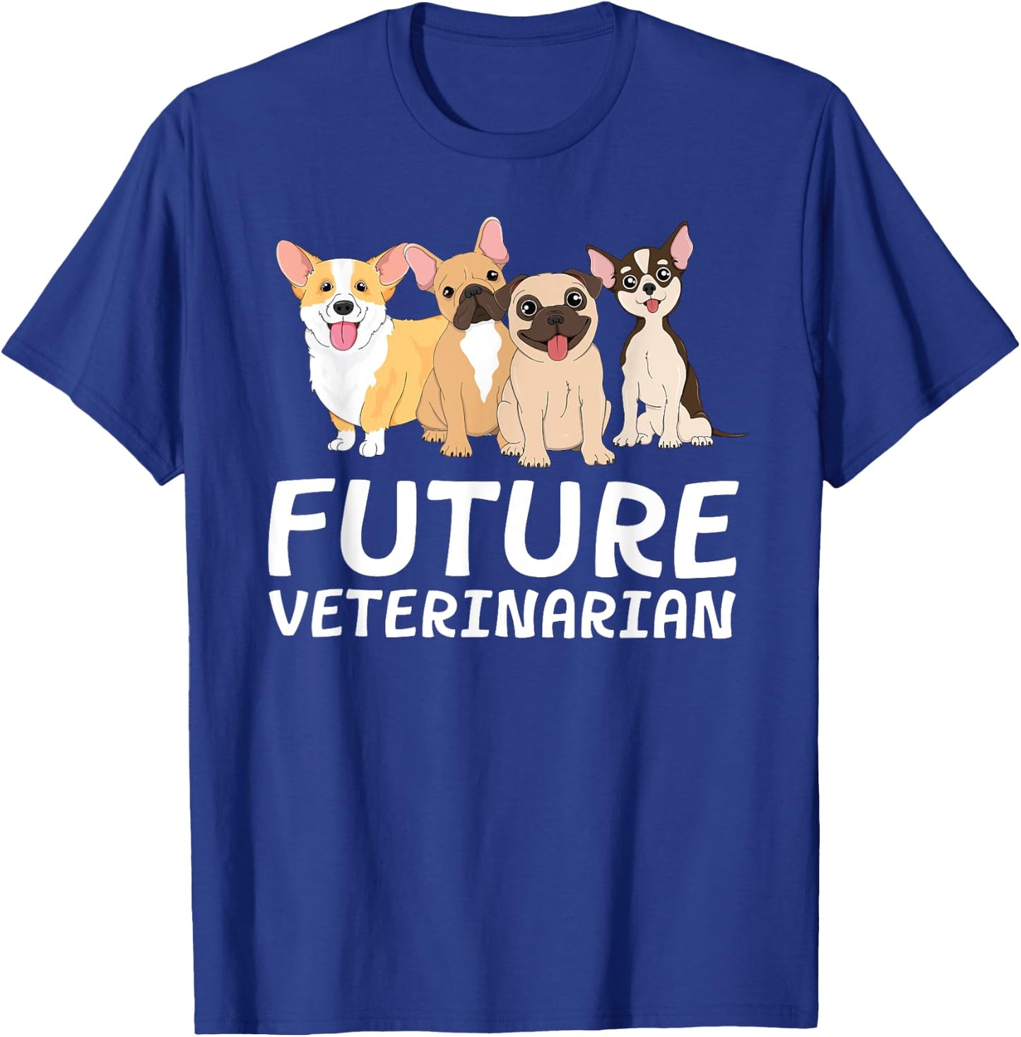 Future Veterinarian Vet Tech Student Graduation Dogtor Dog T-Shirt - T-Shirt | Royal