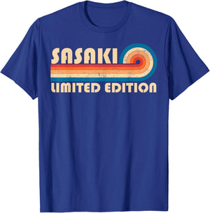 SASAKI Surname Retro Vintage 80s 90s Birthday Reunion T-Shirt - T-Shirt | Royal