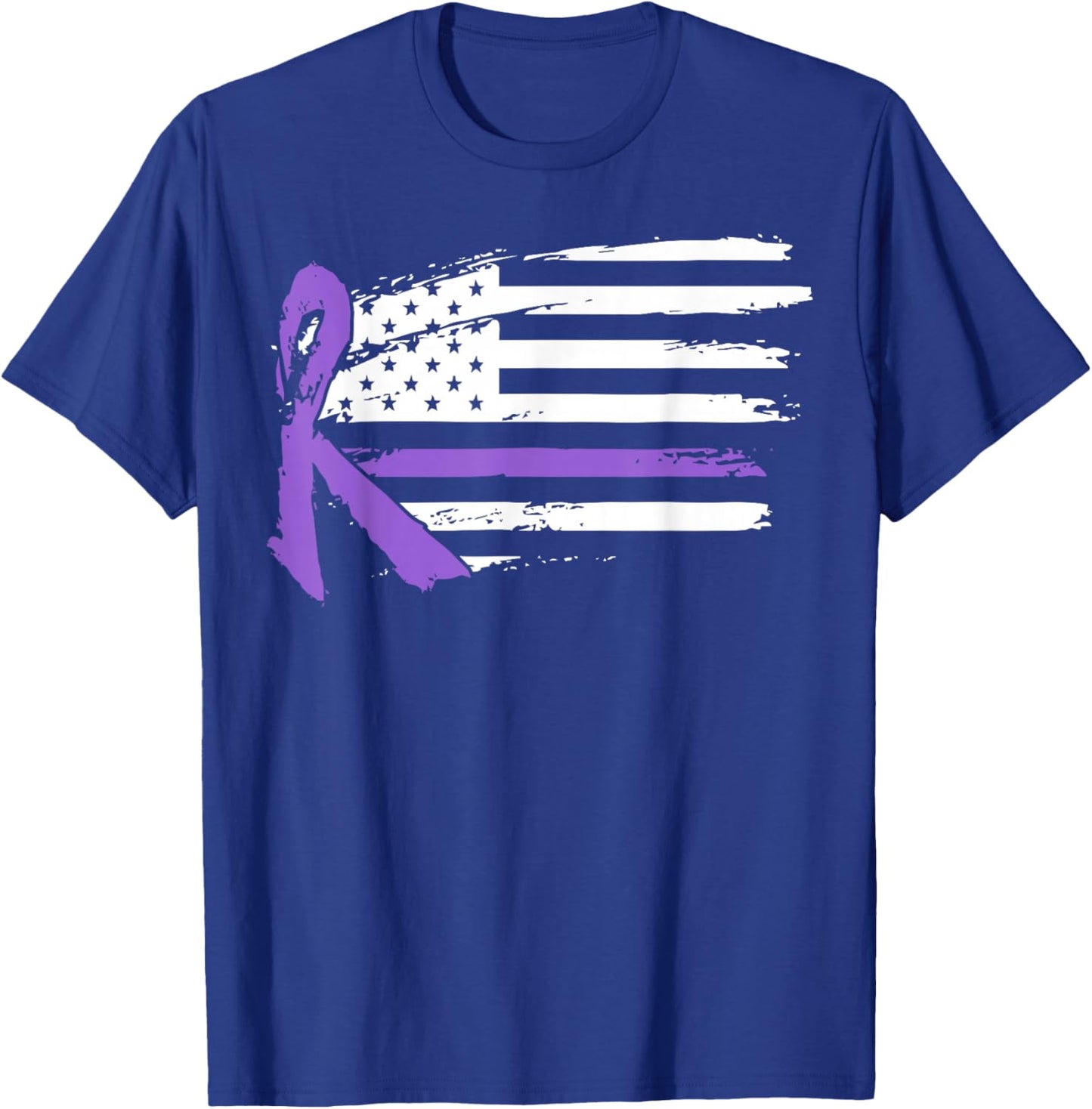 Lupus Awareness Month American Flag Autoimmune Disease T-Shirt - T-Shirt | Royal