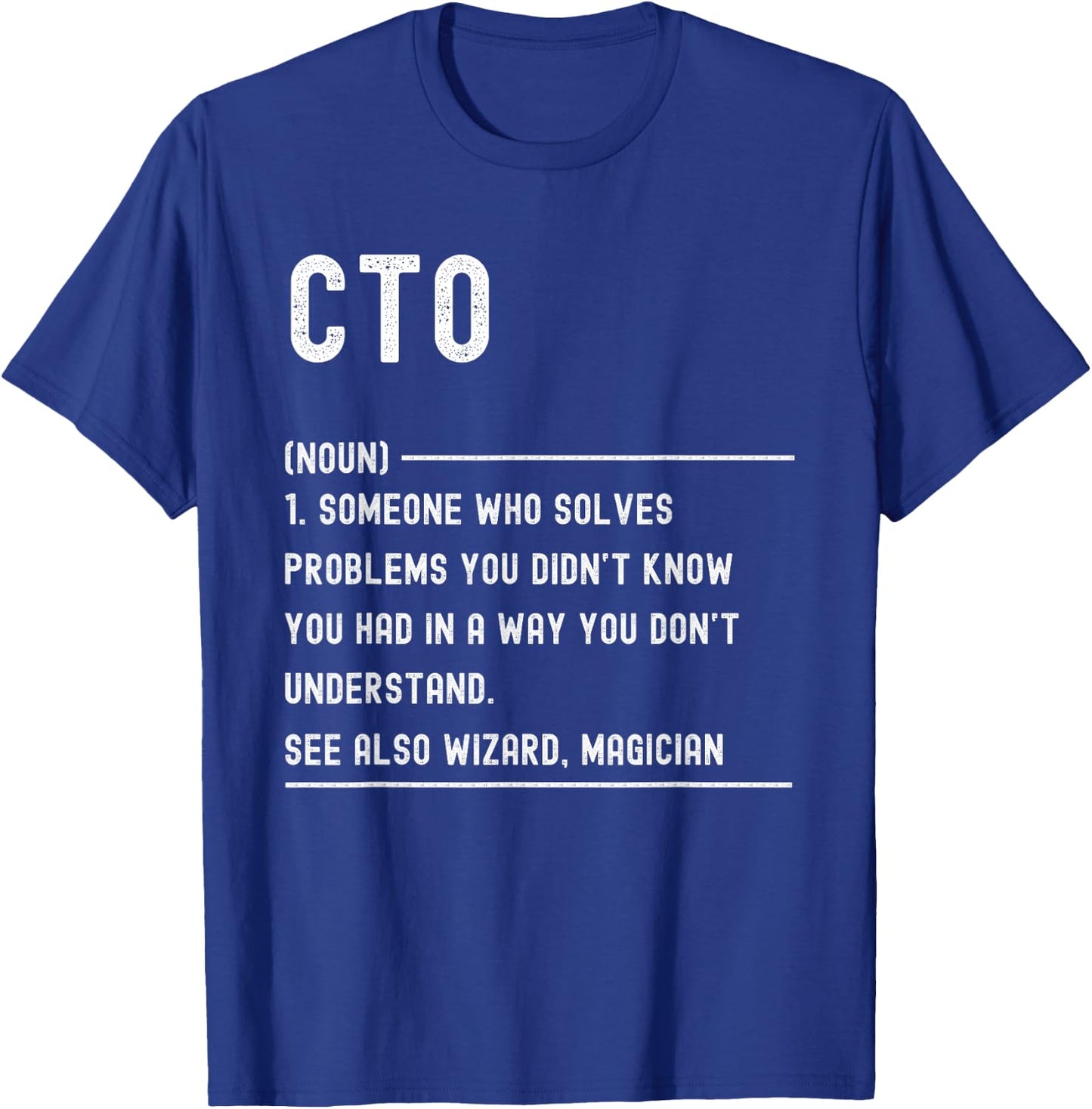 Cto Definition Shirts Funny Job Title T-Shirt - T-Shirt | Royal