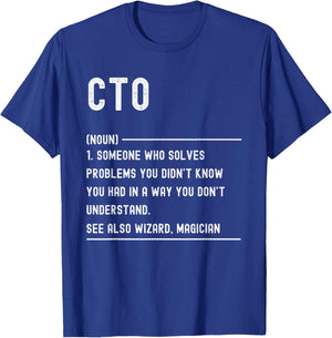 Cto Definition Shirts Funny Job Title T-Shirt - T-Shirt | Royal