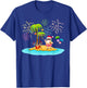Decorated Christmas Palm Tree Tropical Xmas Coconut Lights T-Shirt - T-Shirt | Royal