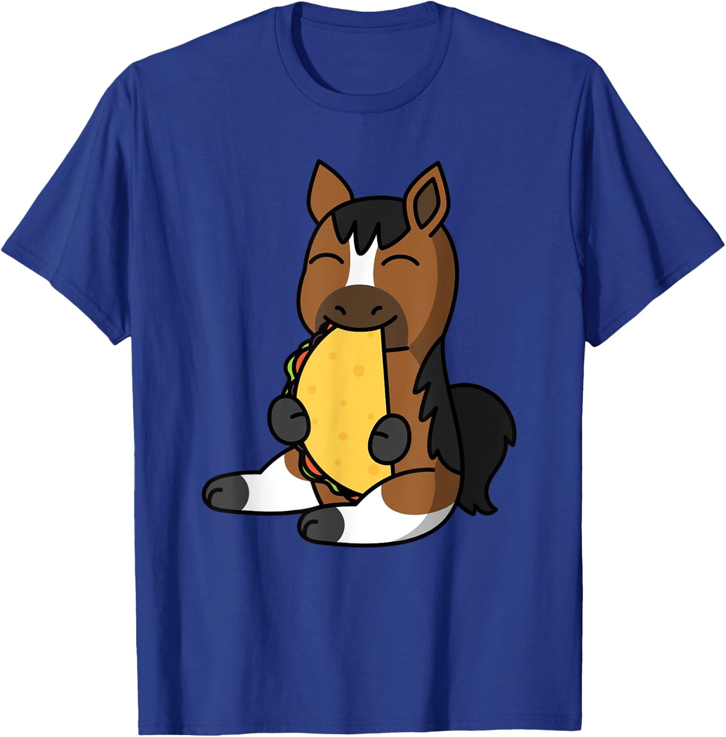 Horse Eating A Taco Pet T-Shirt - T-Shirt | Royal