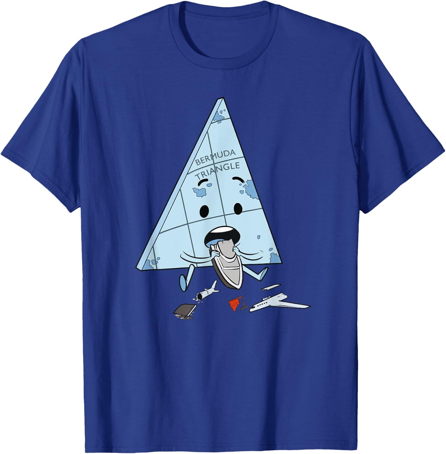 Funny bermuda triangle illustration gift T-Shirt - T-Shirt | Royal