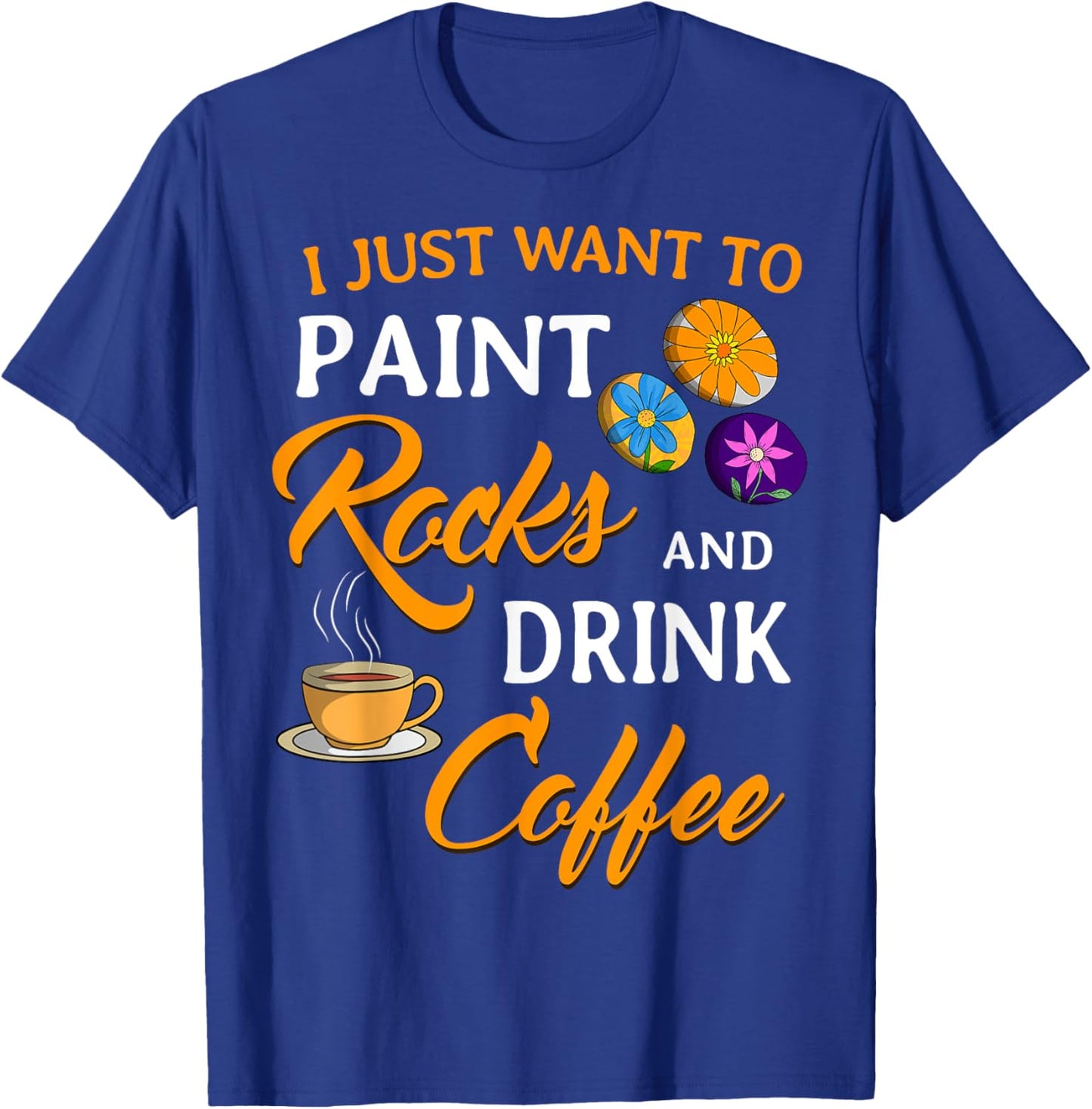 Rock Painting Cave Drawing Painter Parietal Art Coffee Lover T-Shirt - T-Shirt | Royal