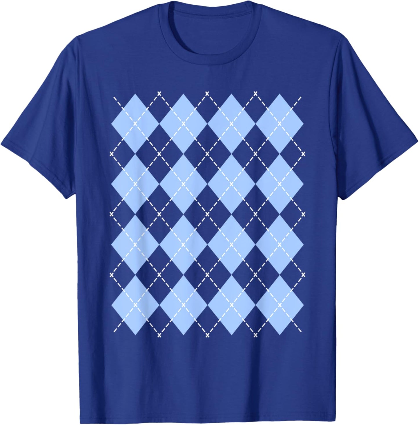 50s Rockabilly Sock Hop Vintage 1950s Clothing Retro Argyle T-Shirt - T-Shirt | Royal