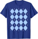 50s Rockabilly Sock Hop Vintage 1950s Clothing Retro Argyle T-Shirt - T-Shirt | Royal