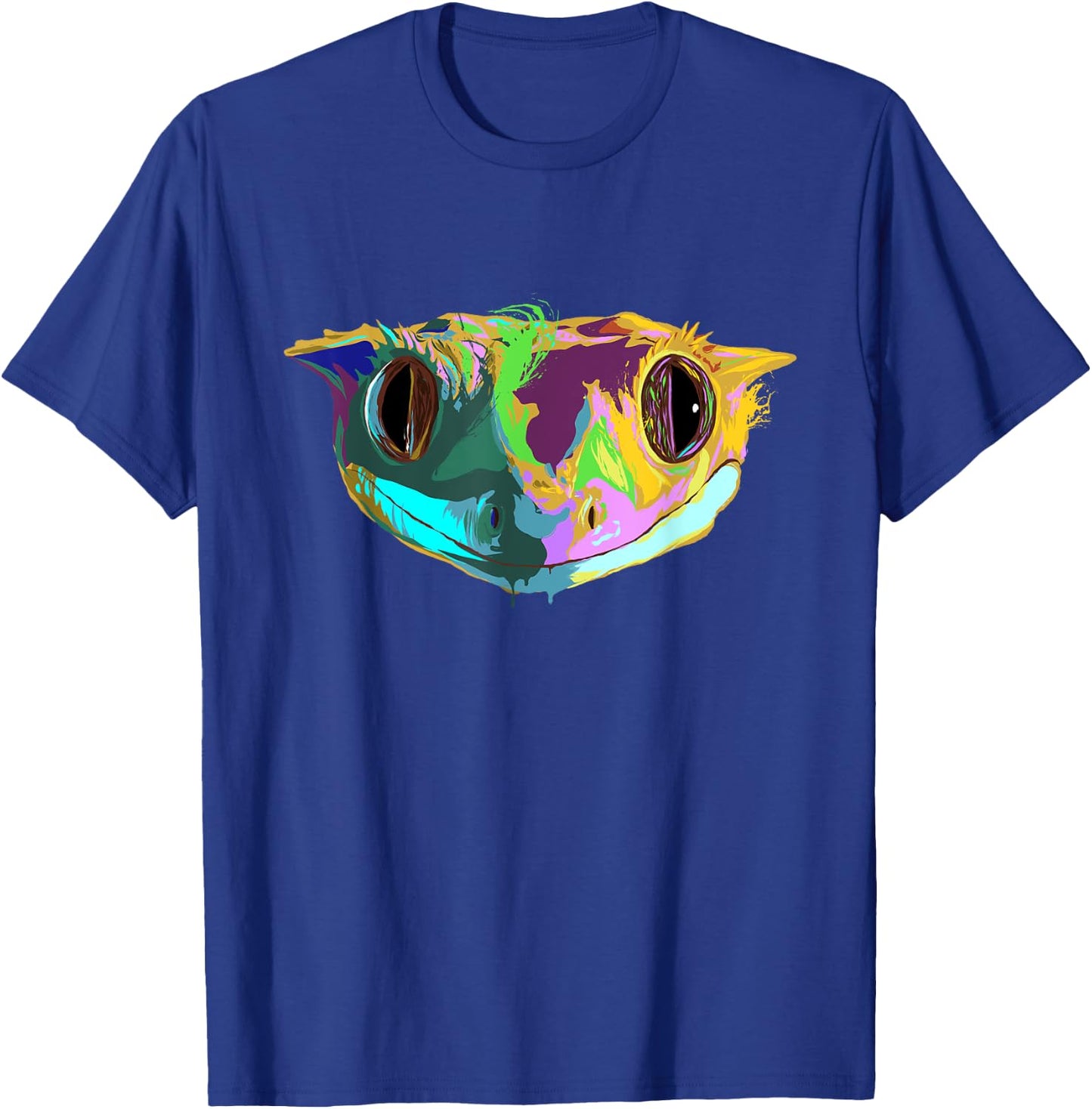 Colourful Reptile Crested Gecko T-Shirt - T-Shirt | Royal
