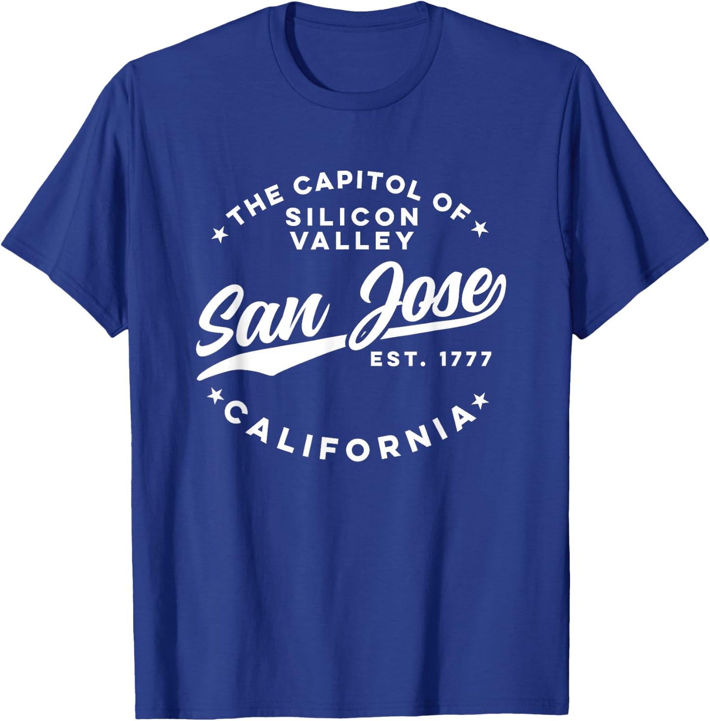 Vintage Silicon Valley San Jose California Retro USA White T-Shirt - T-Shirt | Royal