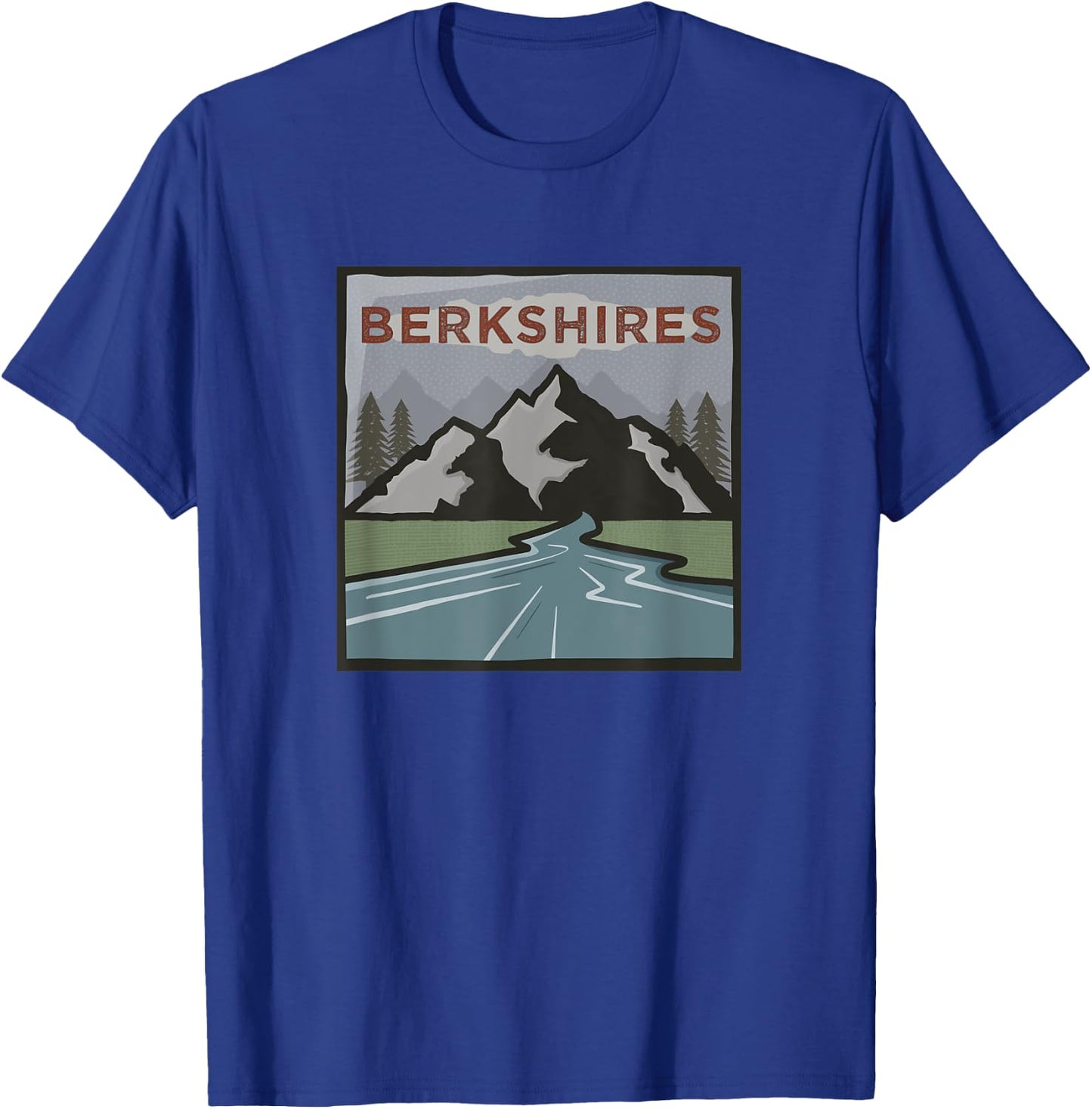 Vintage Berkshires, MA Illustration / Retro Berkshires, MA T-Shirt - T-Shirt | Royal