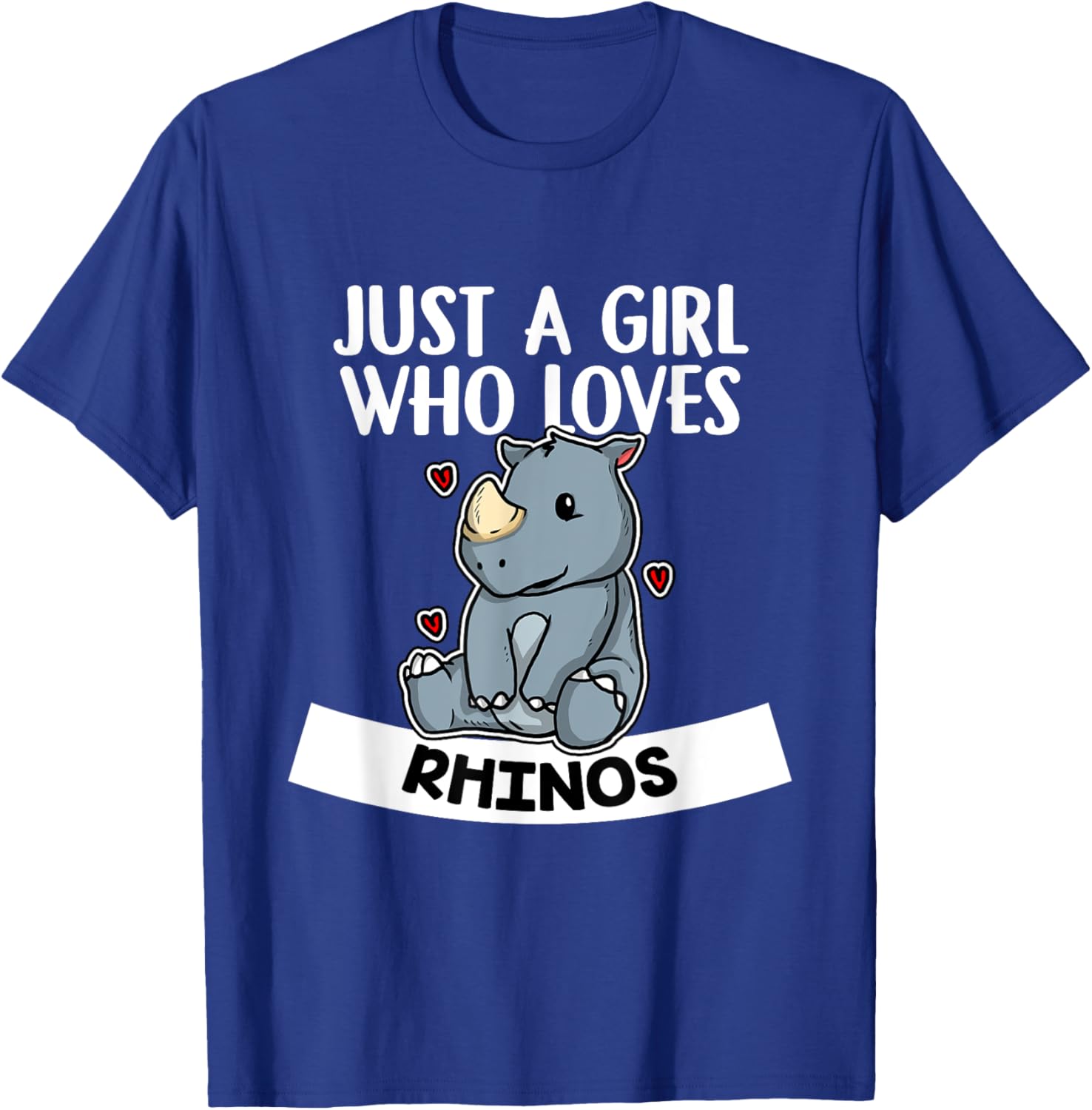 Just A Girl Who Loves Rhinos Funny Rhino Costume T-Shirt - T-Shirt | Royal