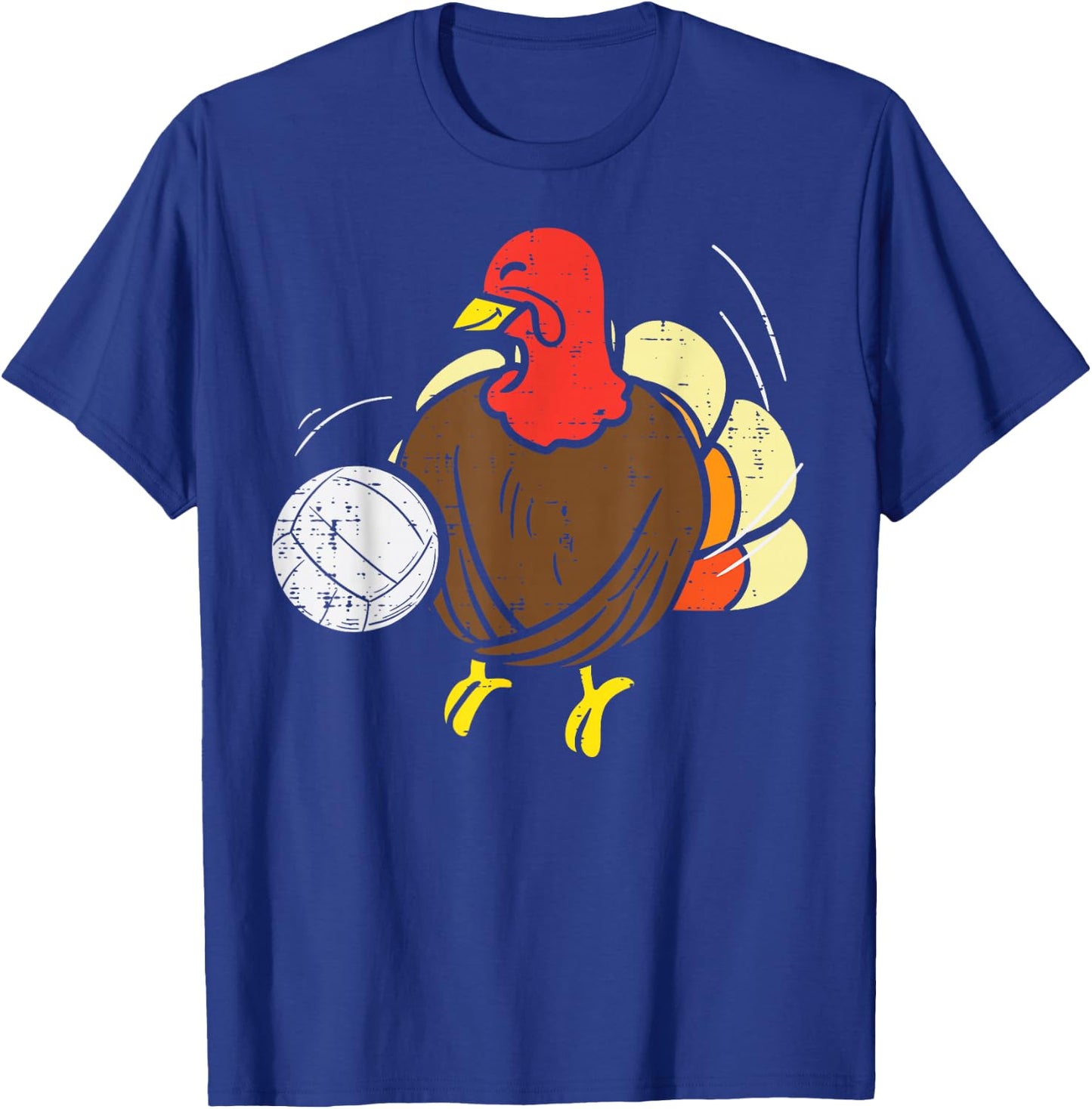 Turkey Volleyball Funny Thanksgiving Sport Player Women Girl T-Shirt - T-Shirt | Royal