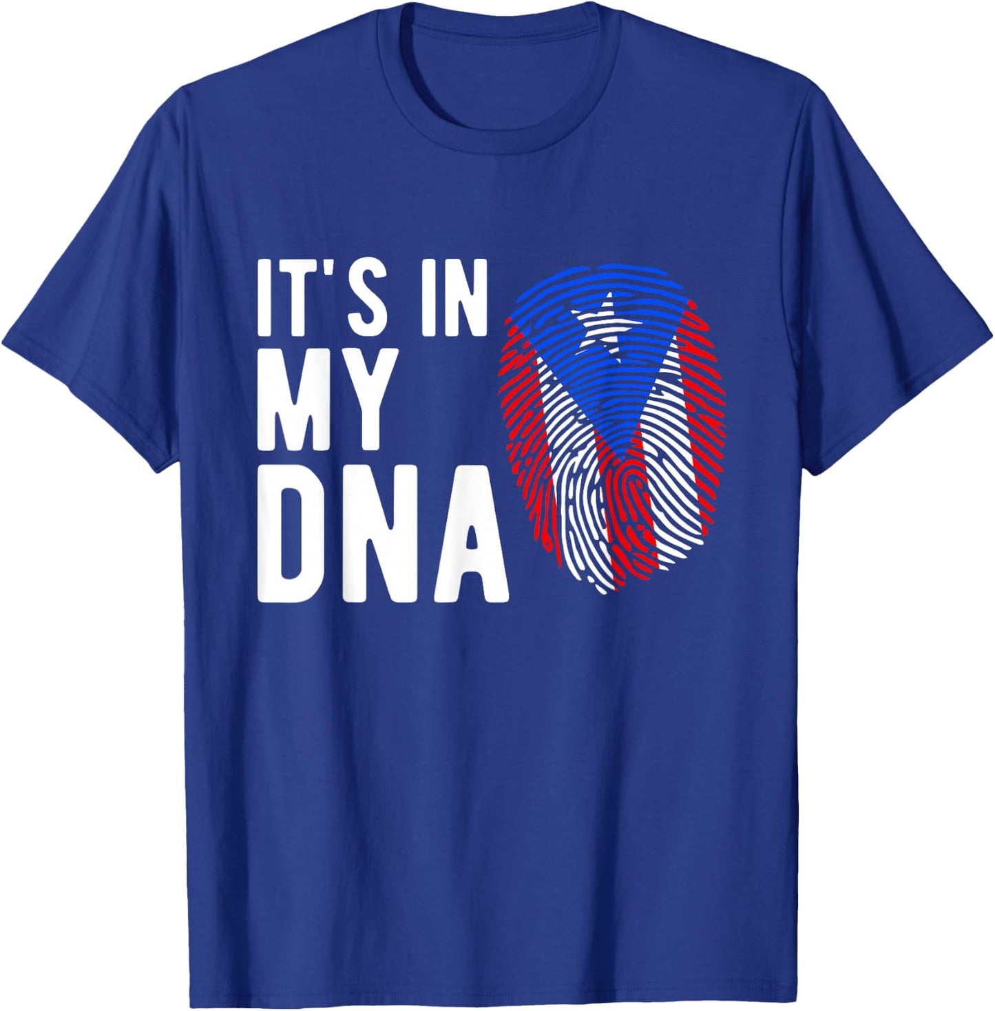 It's in my DNA Puerto Rico Flag Puerto Rican Gift T-Shirt - T-Shirt | Royal