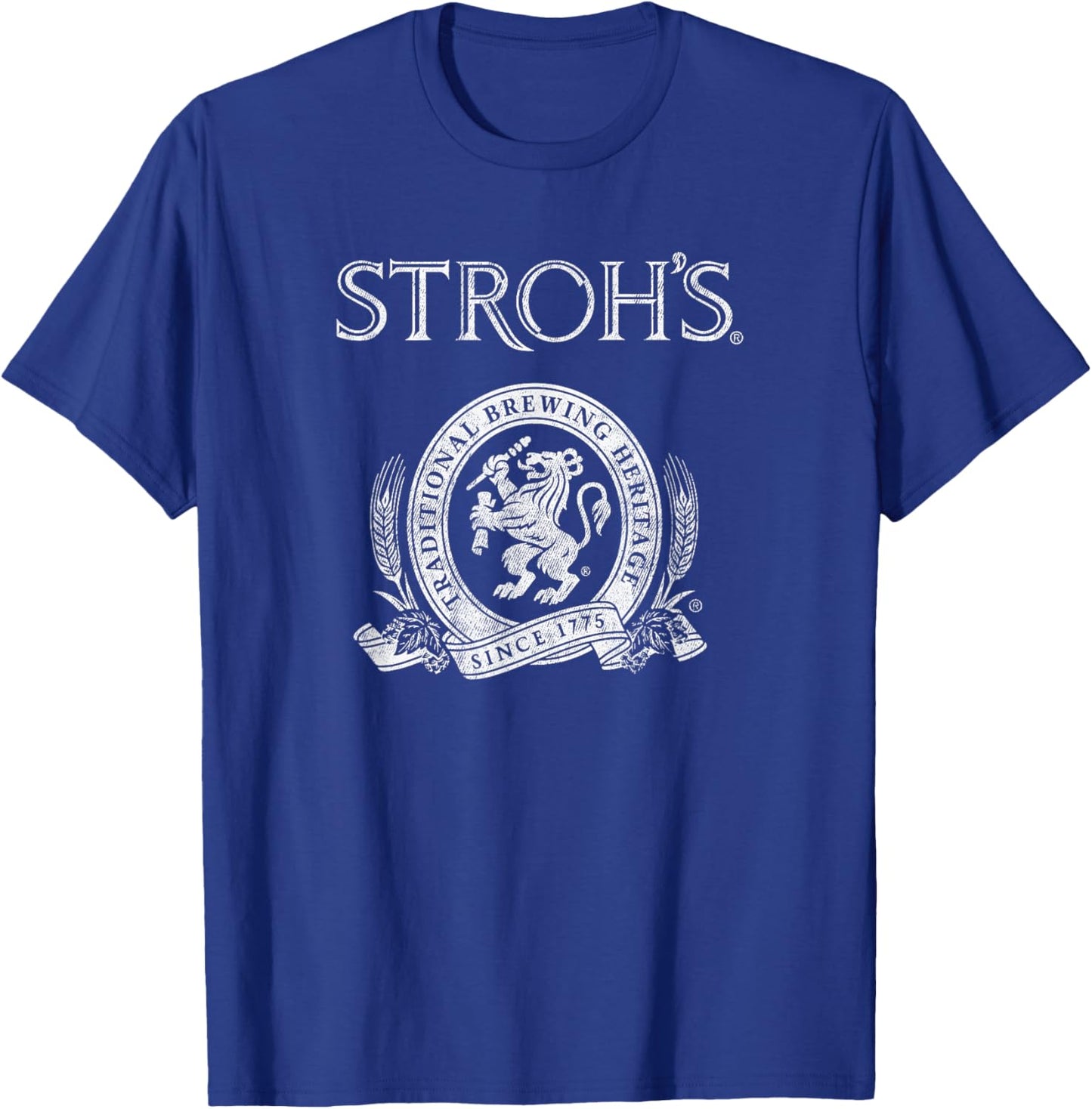 Stroh's Vintage Style - Pale Logo T-Shirt - T-Shirt | Royal