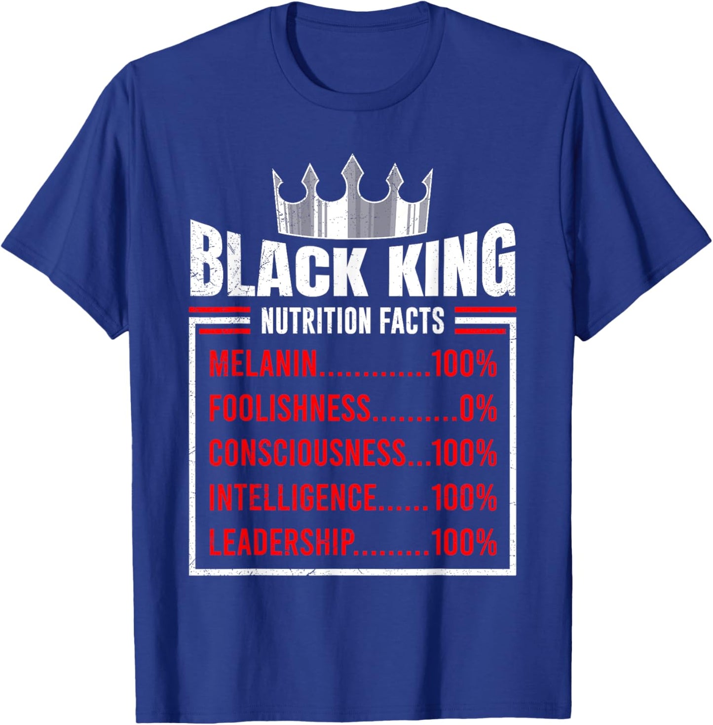 Black King 100% Melanin Dark Skin African T-Shirt - T-Shirt | Royal
