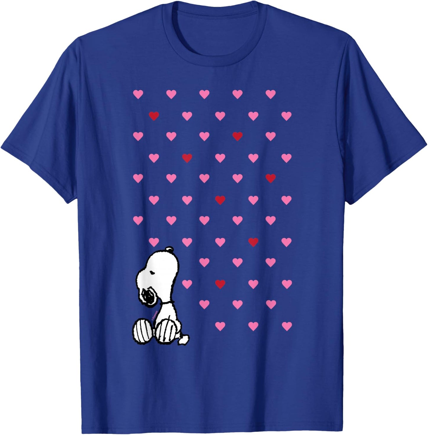 Peanuts Valentine Snoopy Hearts T-Shirt - T-Shirt | Royal