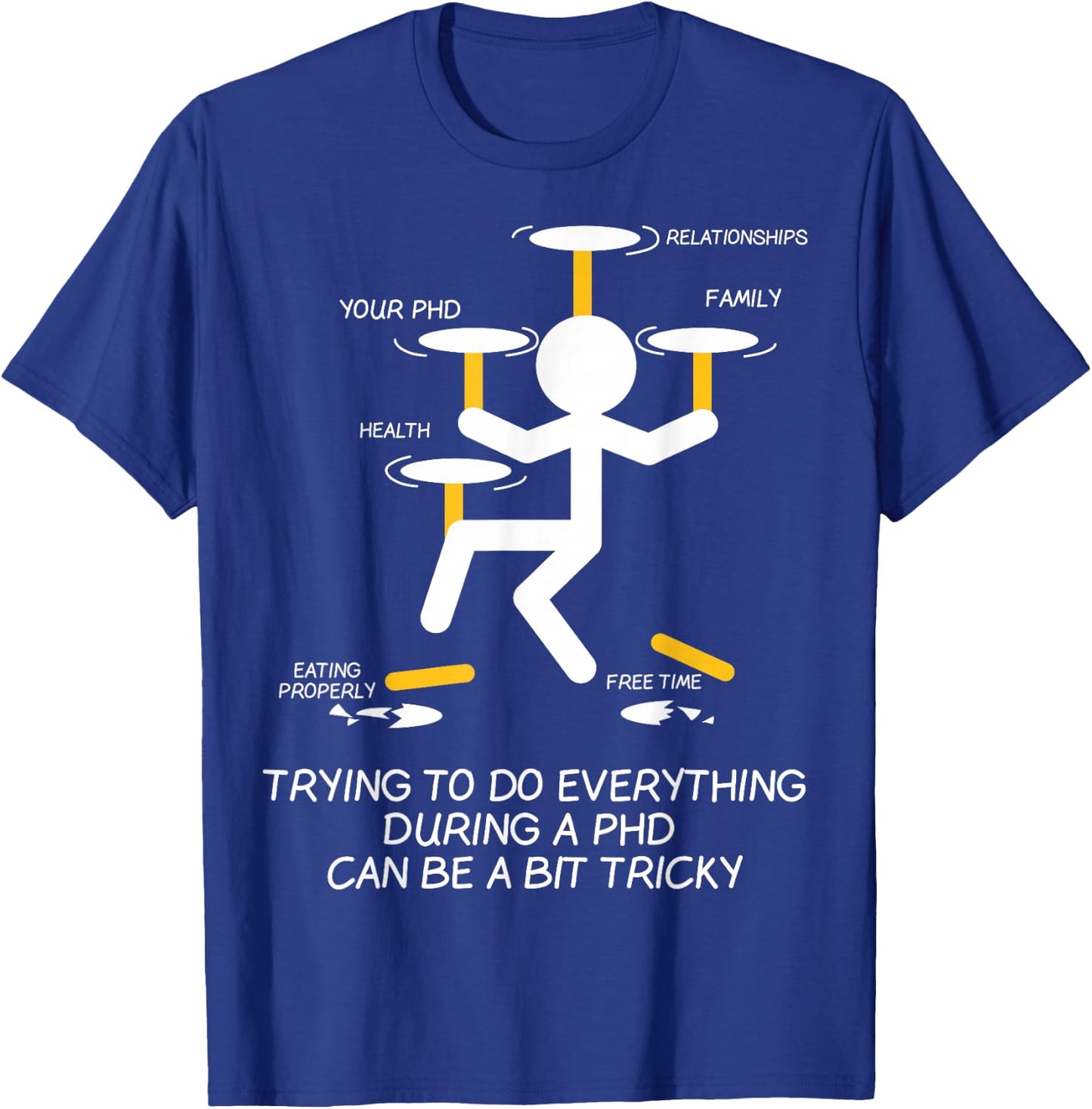 Ph.D PHD Phinished Graduate Student Funny Graduation Gift T-Shirt - T-Shirt | Royal