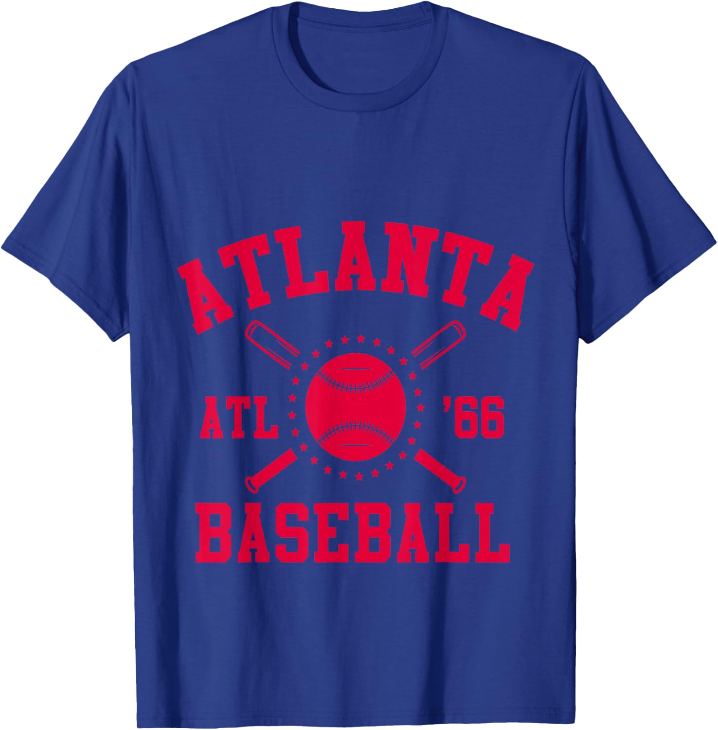 Atlanta Baseball | ATL Vintage Brave Retro T-Shirt - T-Shirt | Royal