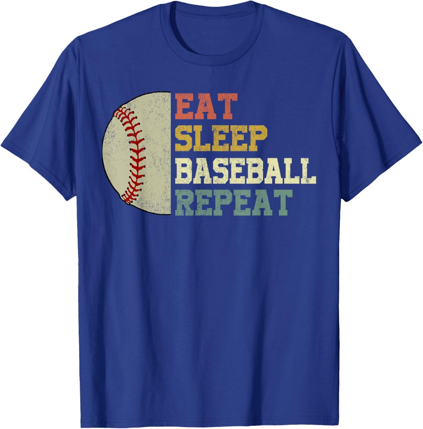 Funny Eat Sleep Play Baseball Repeat Catcher Brother Youth T-Shirt - T-Shirt | Royal