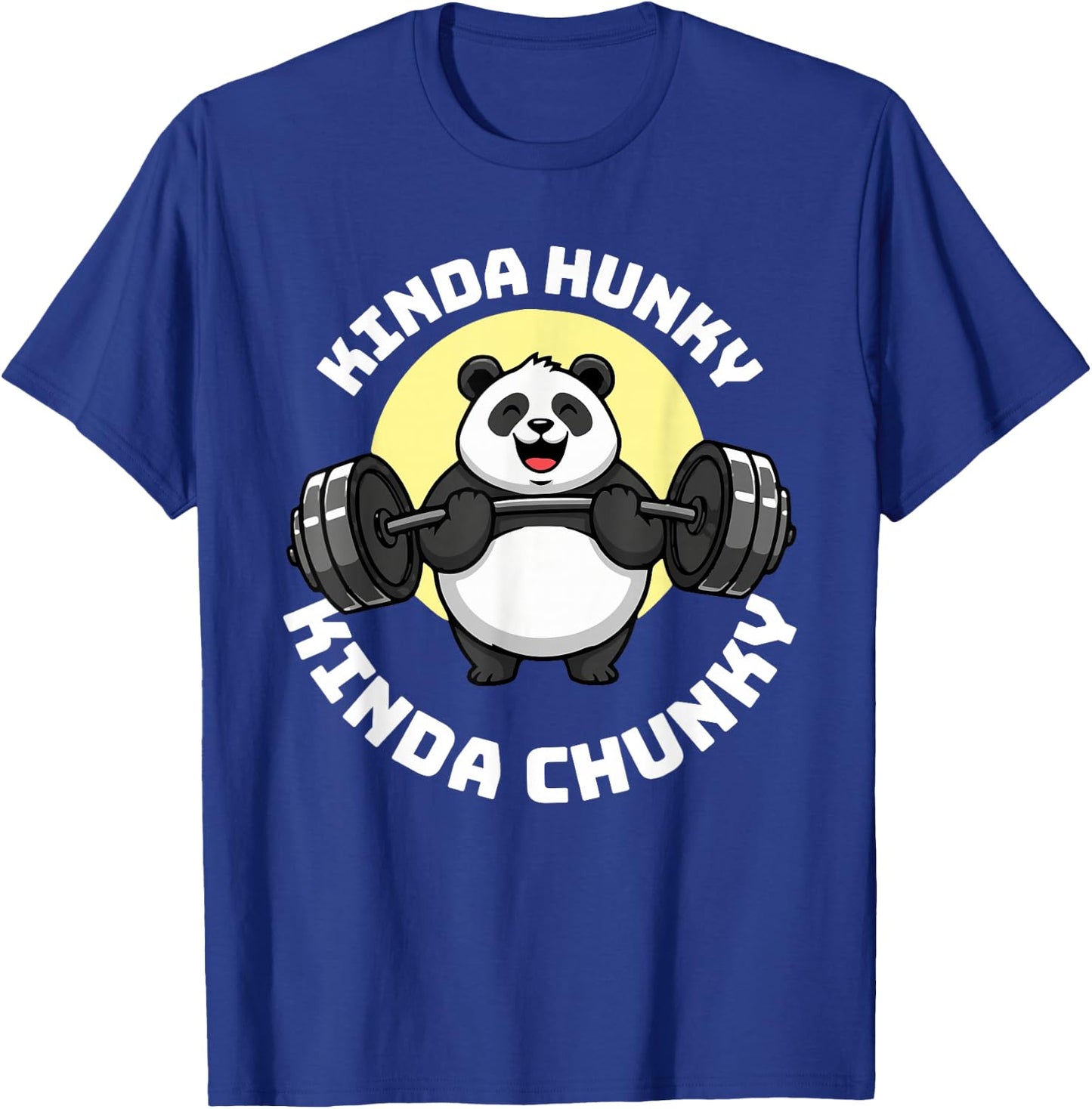 Kinda Hunky Kinda Chunky Panda Design T-Shirt - T-Shirt | Royal