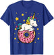 Unicorn Donut Doughnut Dessert Food Lover Candy Gift T-Shirt - T-Shirt | Royal