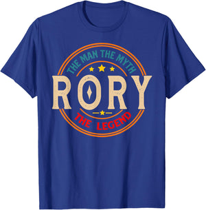 RORY The Man The Myth The Legend Vintage Personalized T-Shirt - T-Shirt | Royal