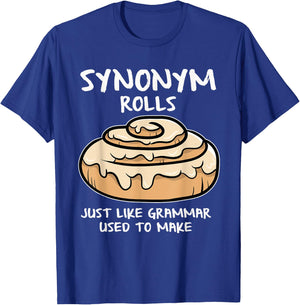 Synonym Rolls Book Lovers Gifts Punctuation Saves Lives T-Shirt - T-Shirt | Royal
