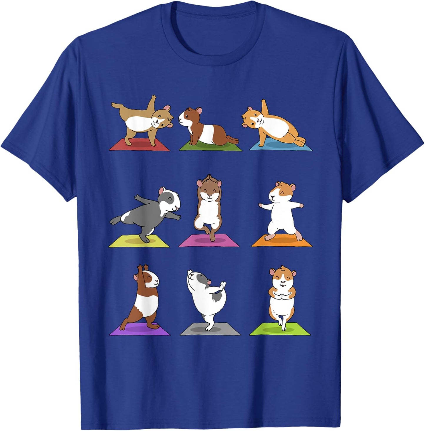 Guinea Pig Funny Guinea Pigs In Yoga Poses T-Shirt - T-Shirt | Royal