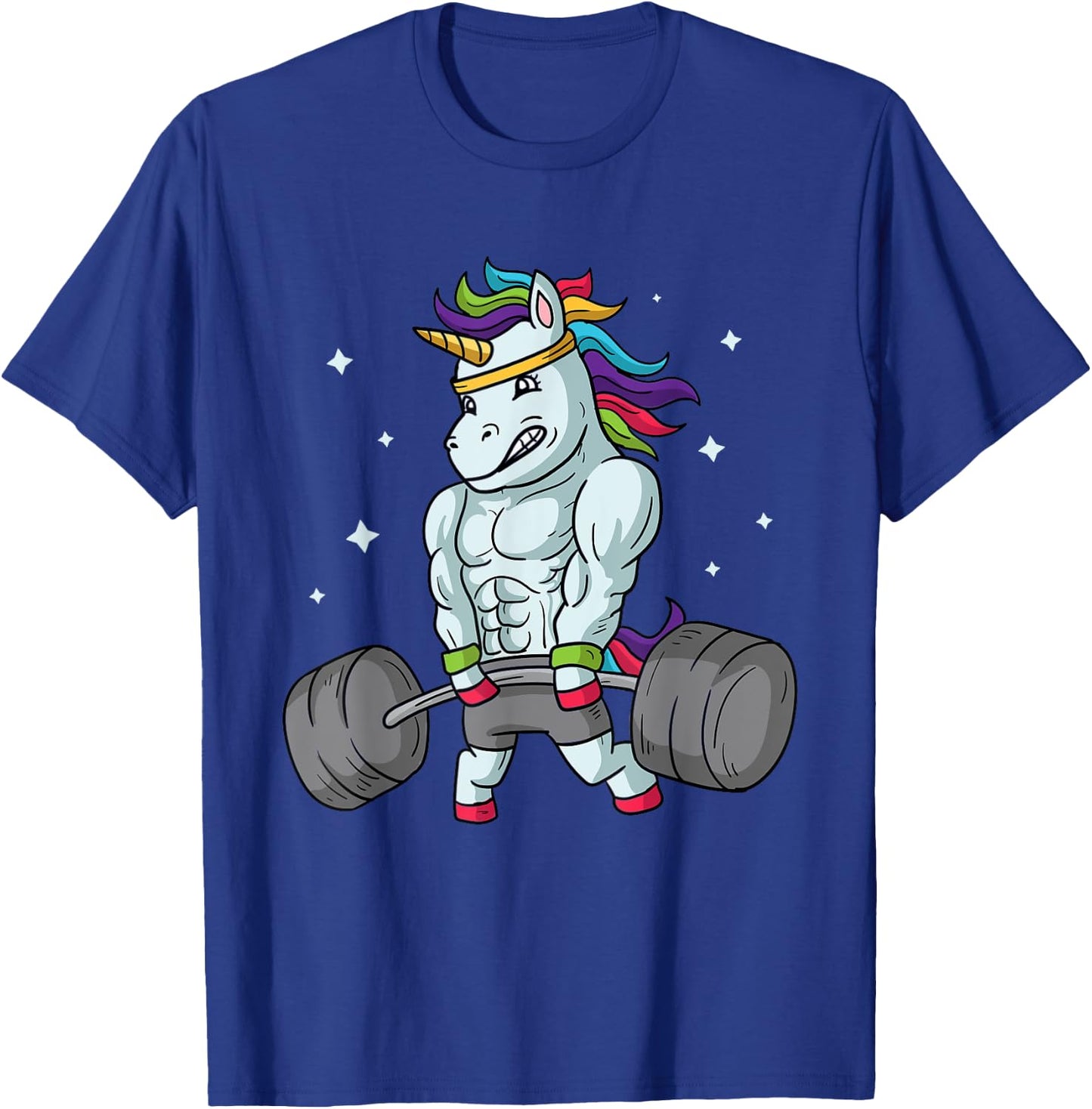 Weightlifting Unicorn - Funny Deadlift & Gym Gift T-Shirt - T-Shirt | Royal