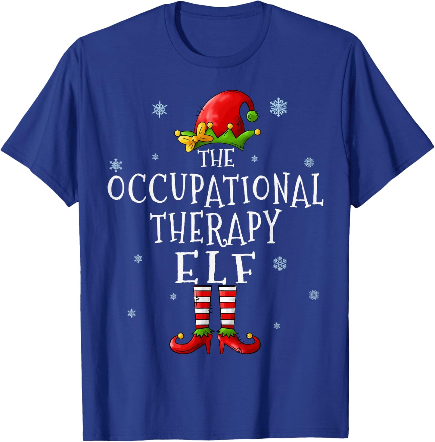 Occupational Therapy Elf Funny Groupe Matching Christmas T-Shirt - T-Shirt | Royal
