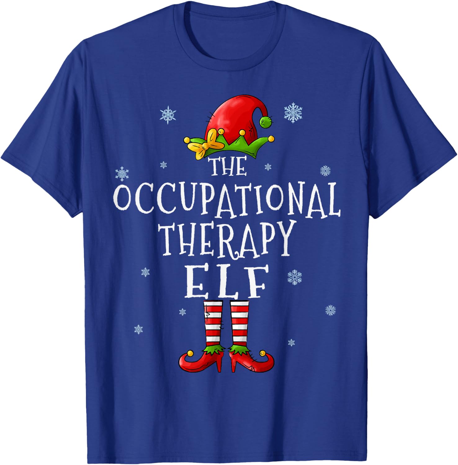 Occupational Therapy Elf Funny Groupe Matching Christmas T-Shirt - T-Shirt | Royal